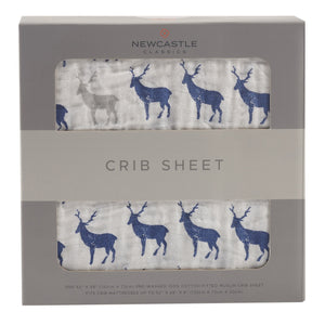 Blue Deer Crib Sheet by Newcastle Classics - Seville & the Sea